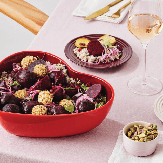 image of Stoneware heart serving bowl