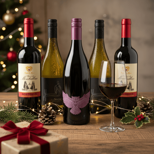 image of 5 bottles of wine