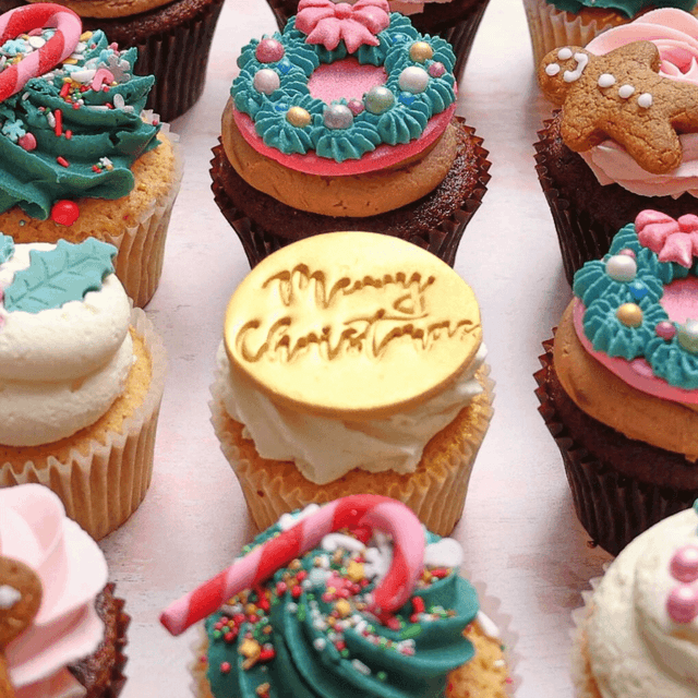 image of Box of 6 festive cupcakes